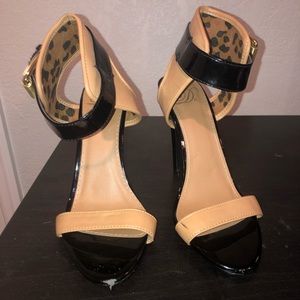 Black and nude heels